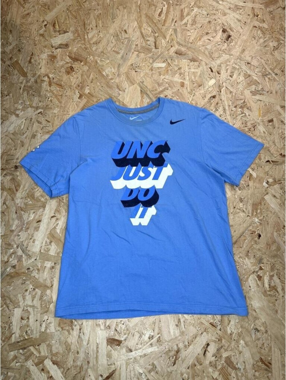 UNC Tar Heels Nike Just Do It T-Shirt Mens XL Carolina Blue NCAA Football Tee